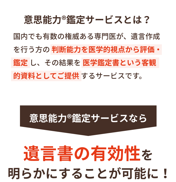 意思能力®鑑定サービスとは？